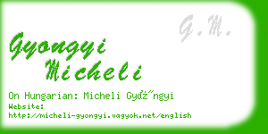 gyongyi micheli business card